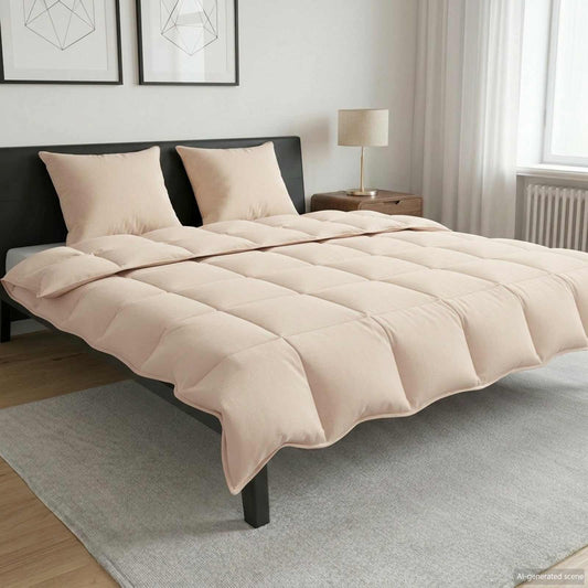 vidaXL Winter duvet Beige 200 x 200 cm 100% Natural Kapok