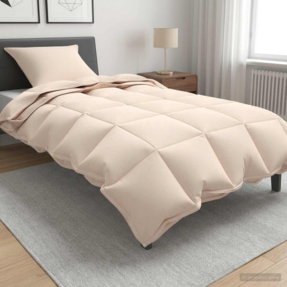 vidaXL Duvet 140 x 220 cm All Seasons Kapok Fiber Beige