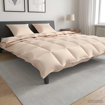 vidaXL Duvet 240 x 260 cm All Seasons Kapok Fiber Beige