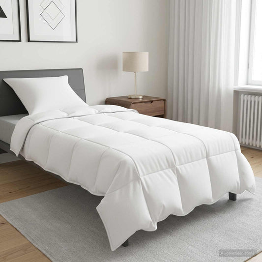 vidaXL Duvet and Bed Pillow Set 155 x 200 cm Winter 350 gsm White