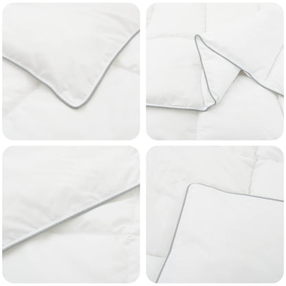 vidaXL Duvet and Bed Pillow Set 200 x 240 cm Winter 350 gsm White