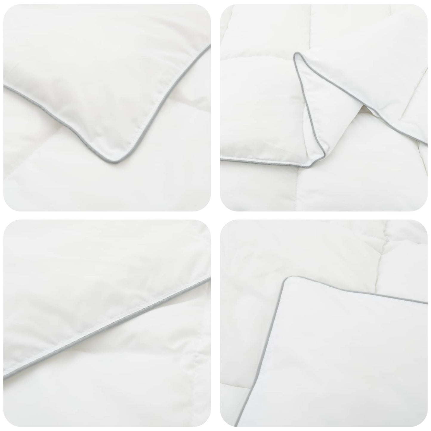 vidaXL Duvet and Bed Pillow Set 140 x 220 cm Winter 350 gsm White