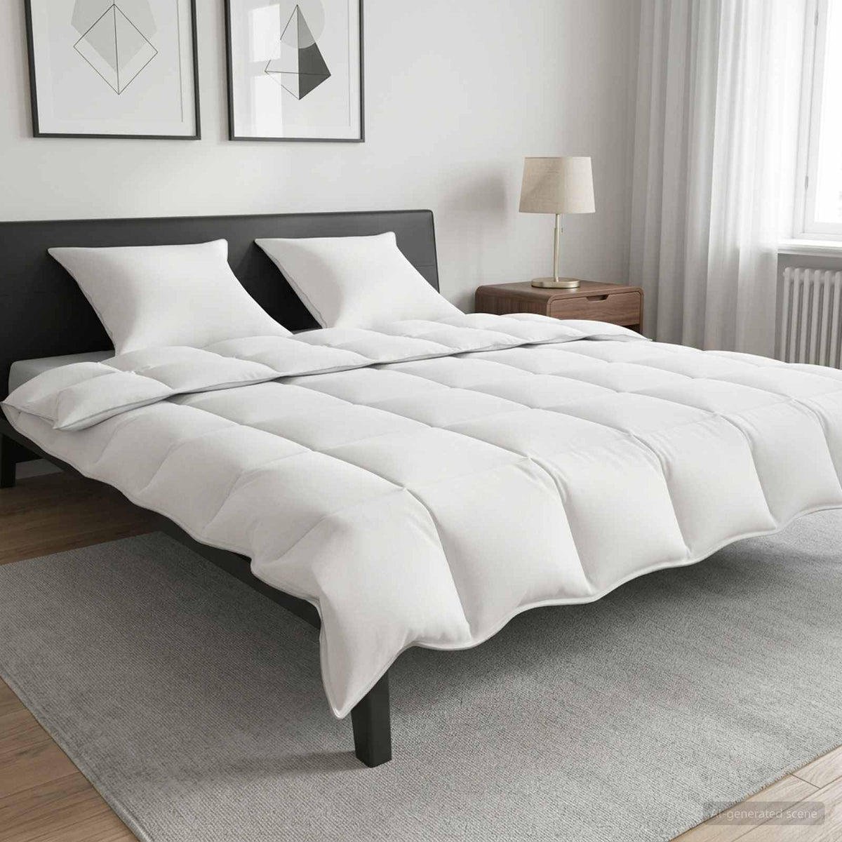 vidaXL Summer Duvet 200 x 220 cm Summer 150 gsm Bamboo Fiber White