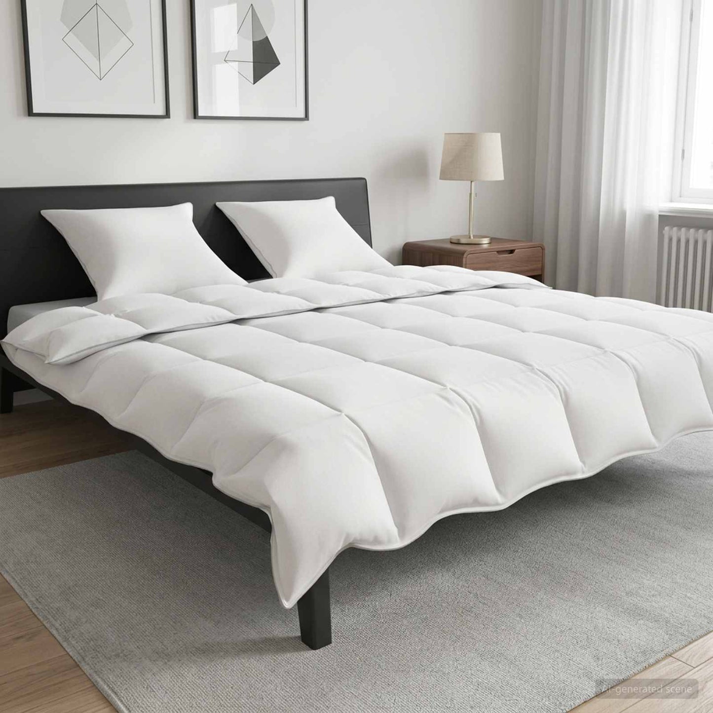 vidaXL Summer Duvet 260 x 220 cm Summer 150 gsm Bamboo Fiber White