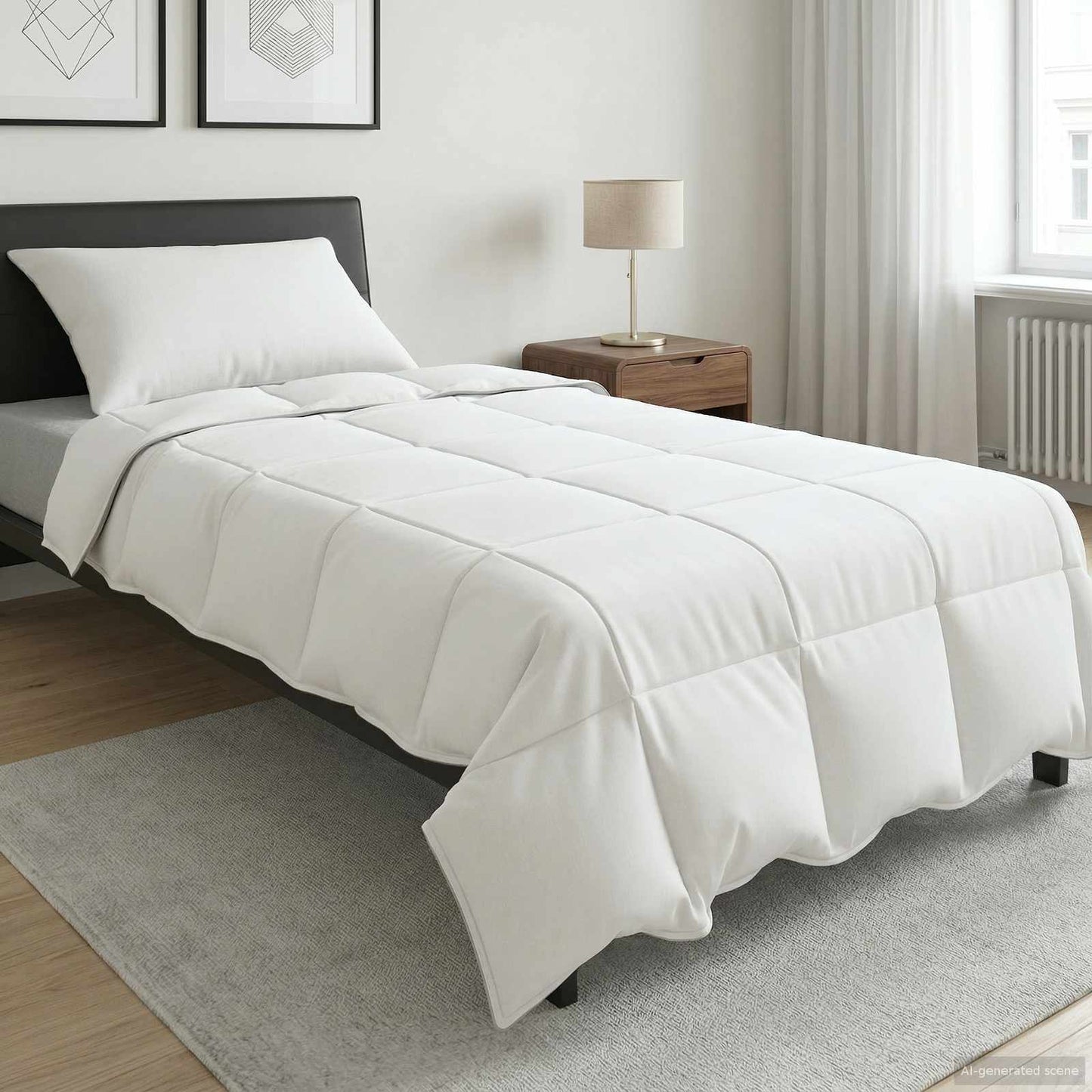 vidaXL Summer Duvet White 140 x 220 cm Bamboo