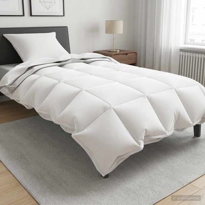 vidaXL Full Year Duvet White 140 x 200 cm Bamboo Fiber