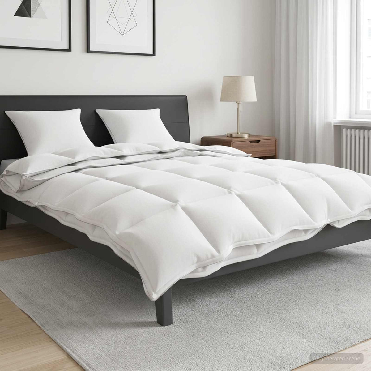 vidaXL Full Year Duvet White 200 x 220 cm Bamboo Fiber