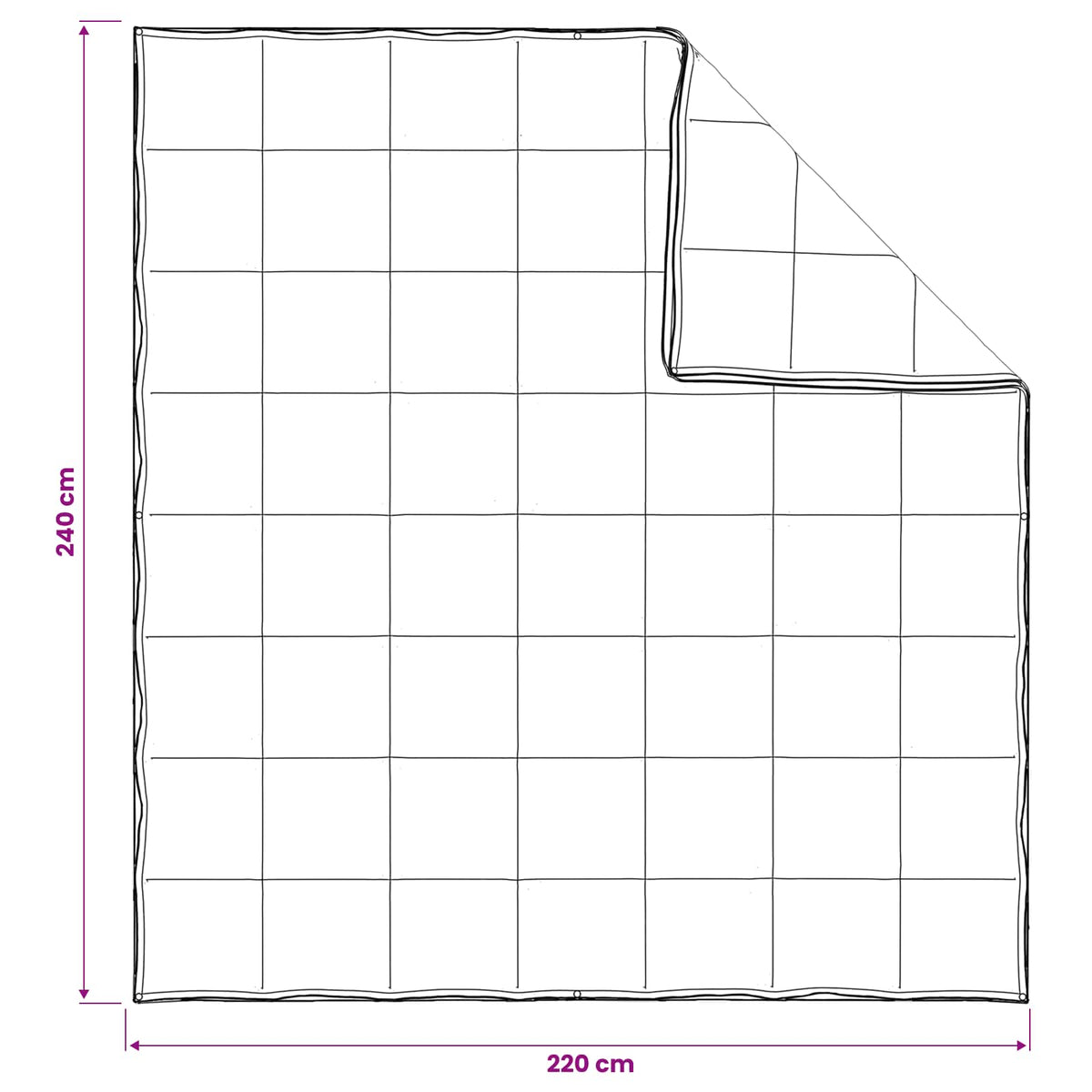 vidaXL Full Year Duvet White 240 x 220 cm Bamboo Fiber