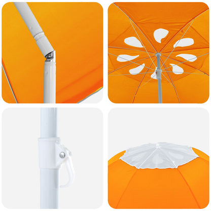 vidaXL Garden Parasol 160 cm 170T Polyester Orange