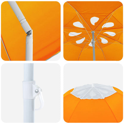 vidaXL Garden Parasol 207 cm 170T Polyester Orange