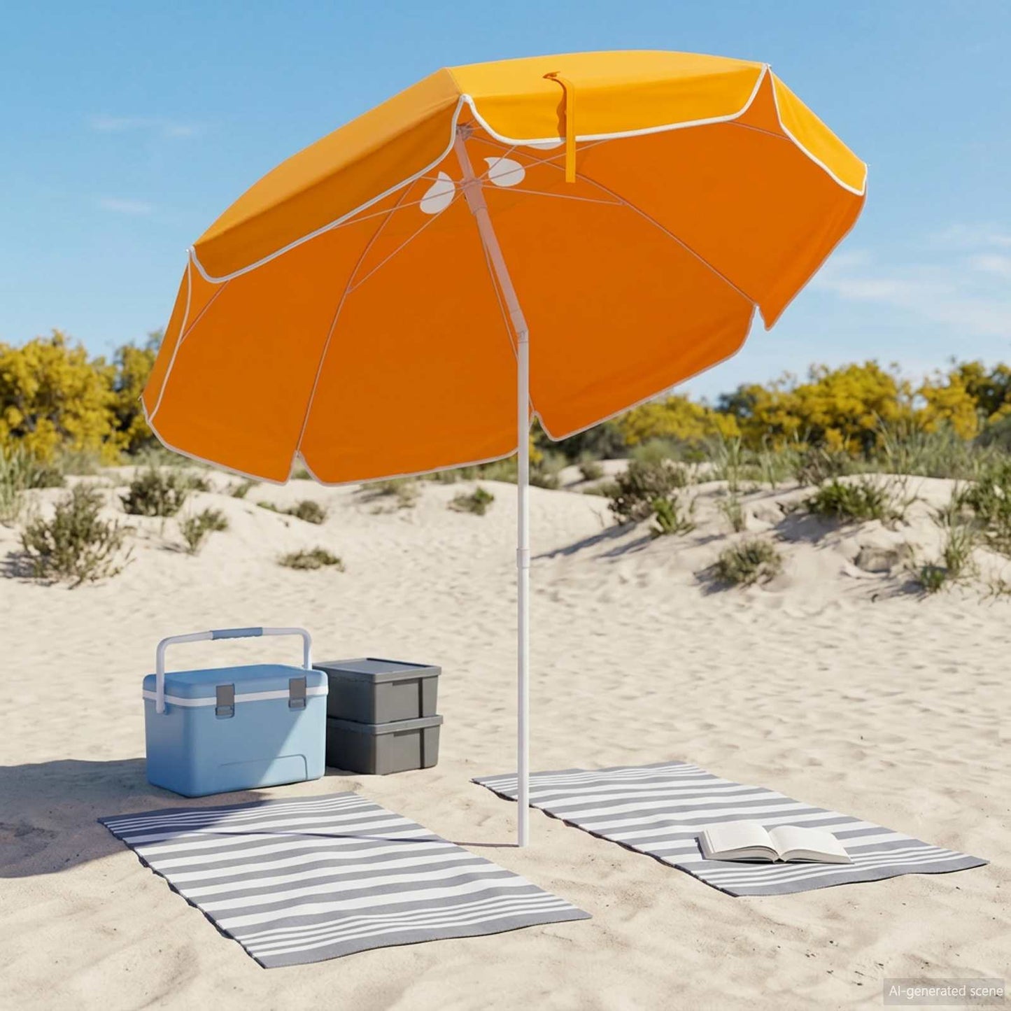 vidaXL Garden Parasol 207 cm 170T Polyester Orange