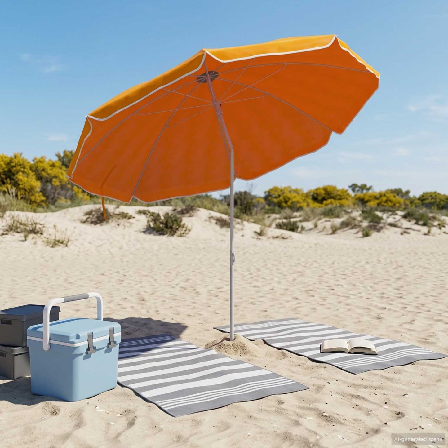 vidaXL Garden Parasol 160 cm 170T Polyester Orange