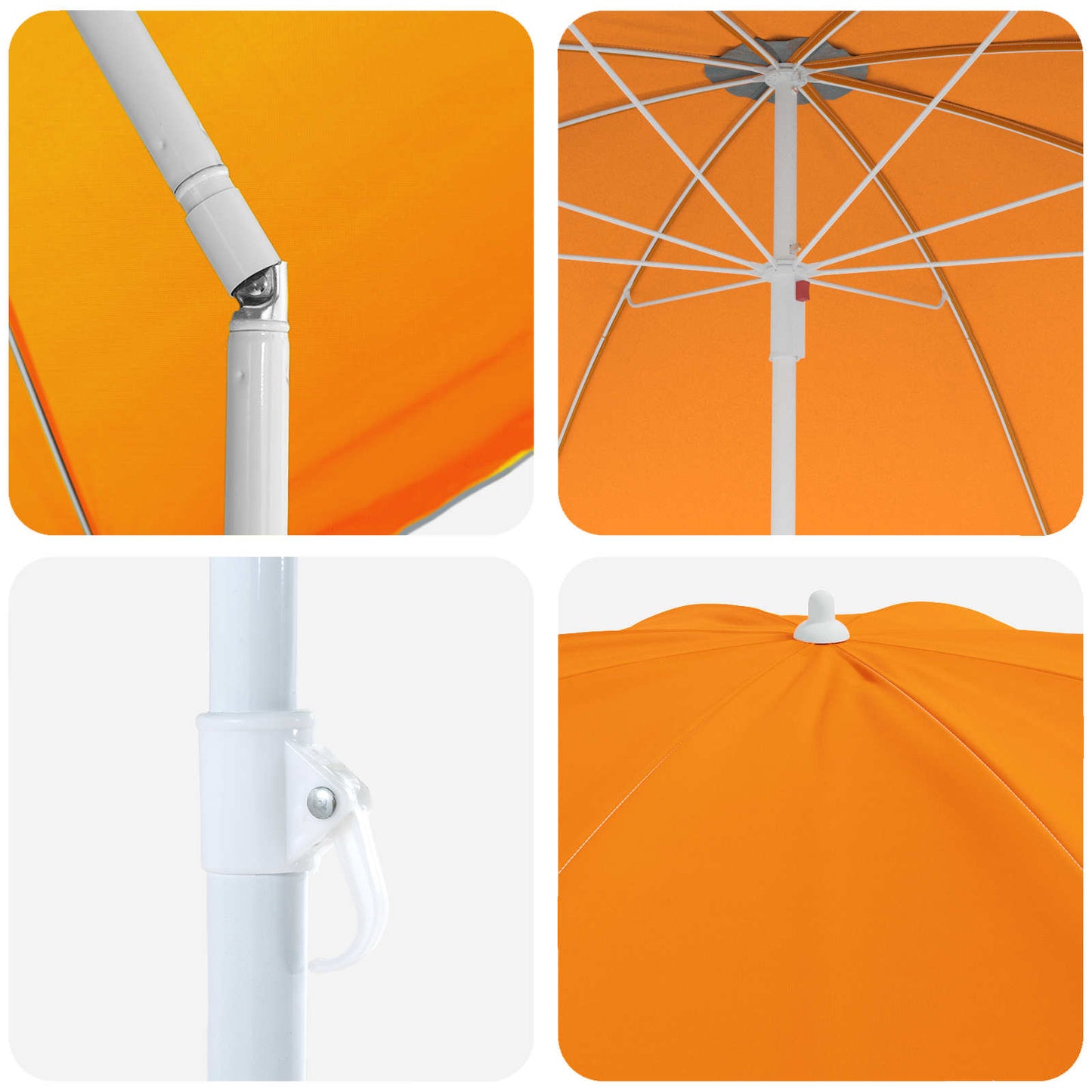 vidaXL Garden Parasol 207 cm 170T Polyester Orange