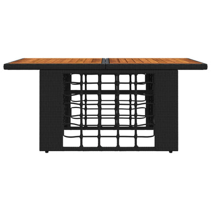 vidaXL Garden Table Black and Natural 100 x 55 x 37 cm