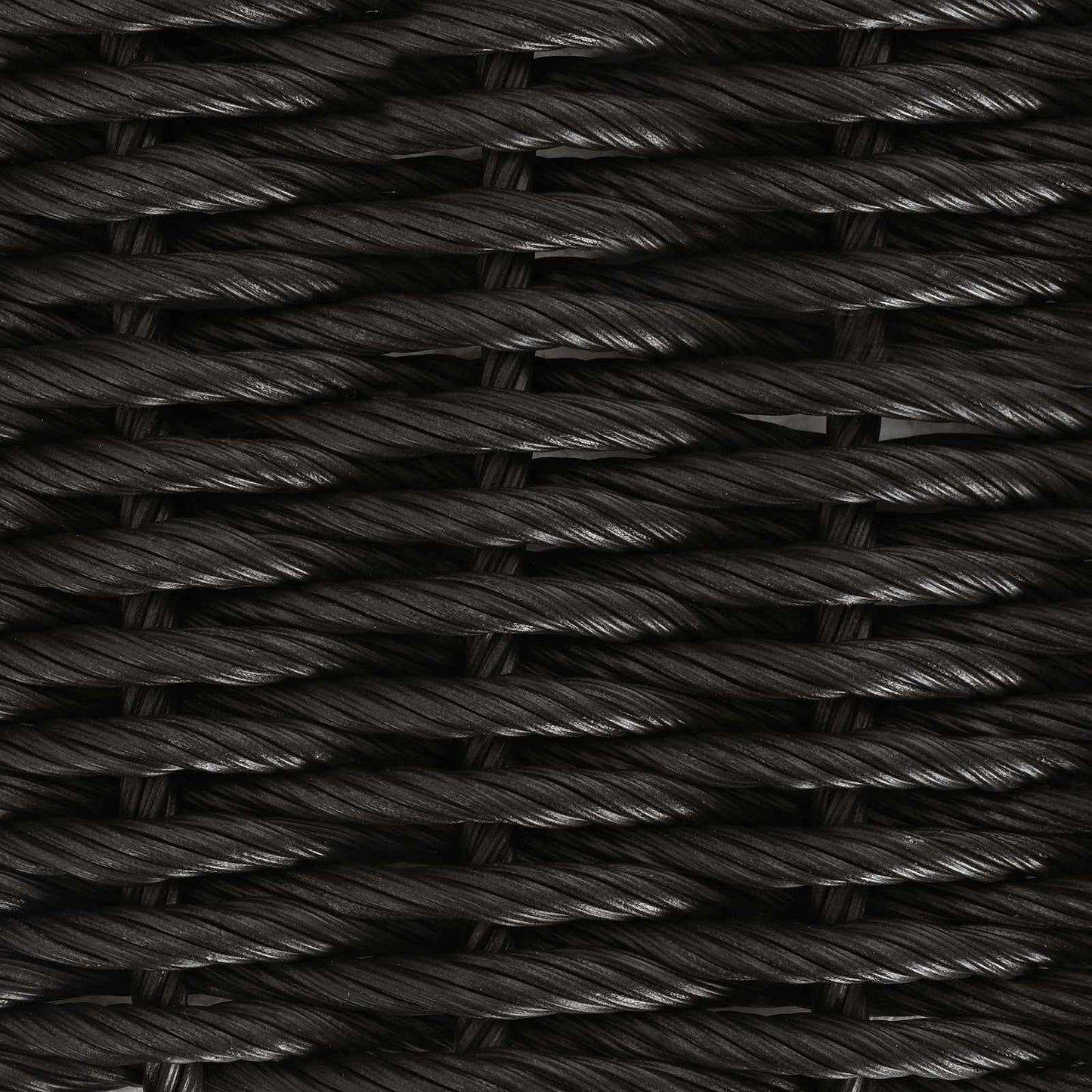 vidaXL Garden Table Black 55 x 55 x 37 cm PE Rattan and Glass