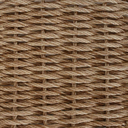 vidaXL Garden Table Beige 100 x 55 x 37 cm PE Rattan and Glass