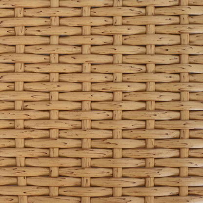 vidaXL Garden Table Natural 55 x 55 x 37 cm PE Rattan and Glass
