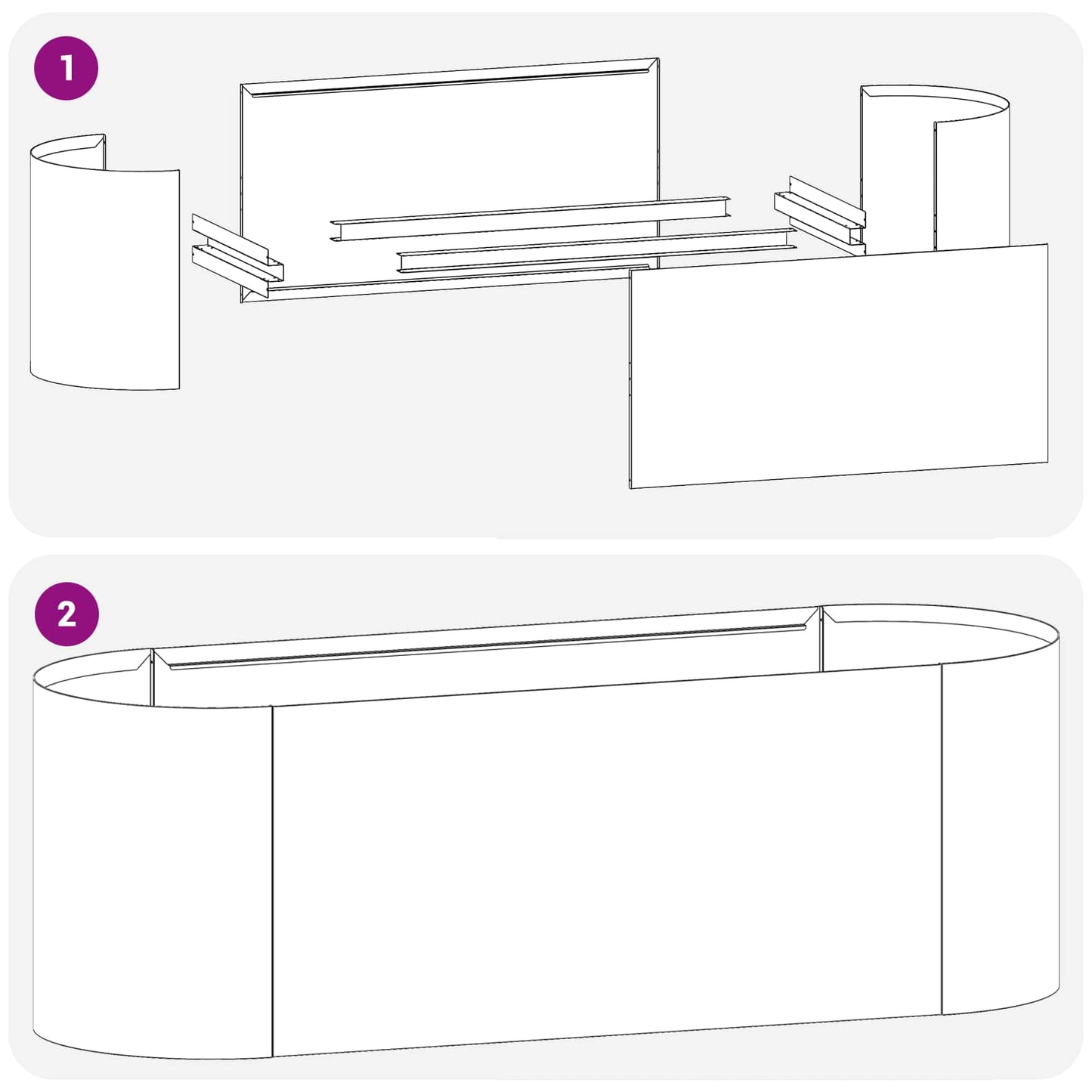 vidaXL Raised Garden Bed Anthracite 120 x 40x 40 cm