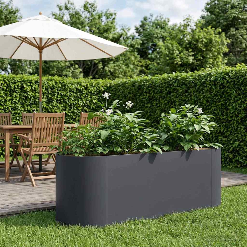 vidaXL Raised Garden Bed Anthracite 120 x 40x 40 cm