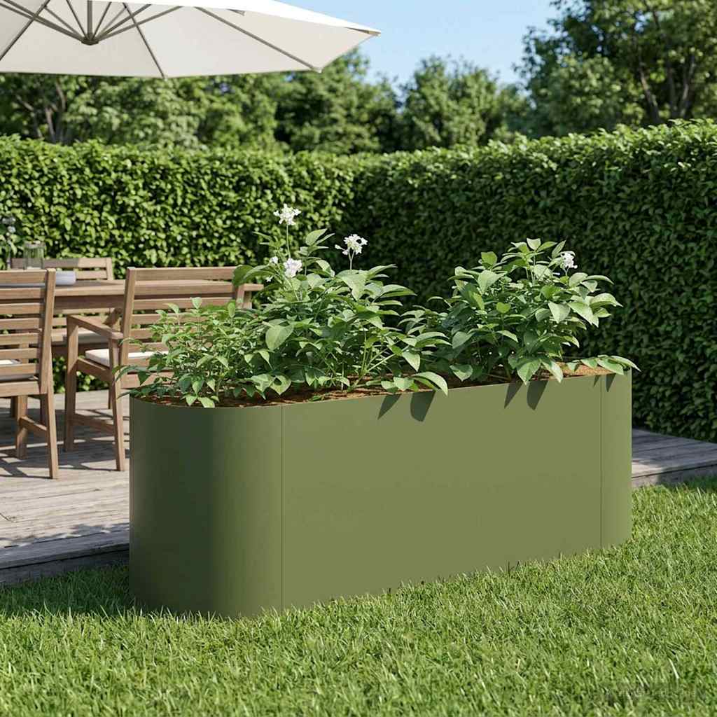 vidaXL Raised Garden Bed Olive Green 120 x 40x 40 cm