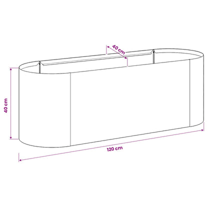 vidaXL Raised Garden Bed Olive Green 120 x 40x 40 cm