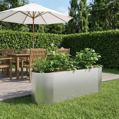 vidaXL Raised Garden Bed Stainless Steel 120 x 40x 40 cm