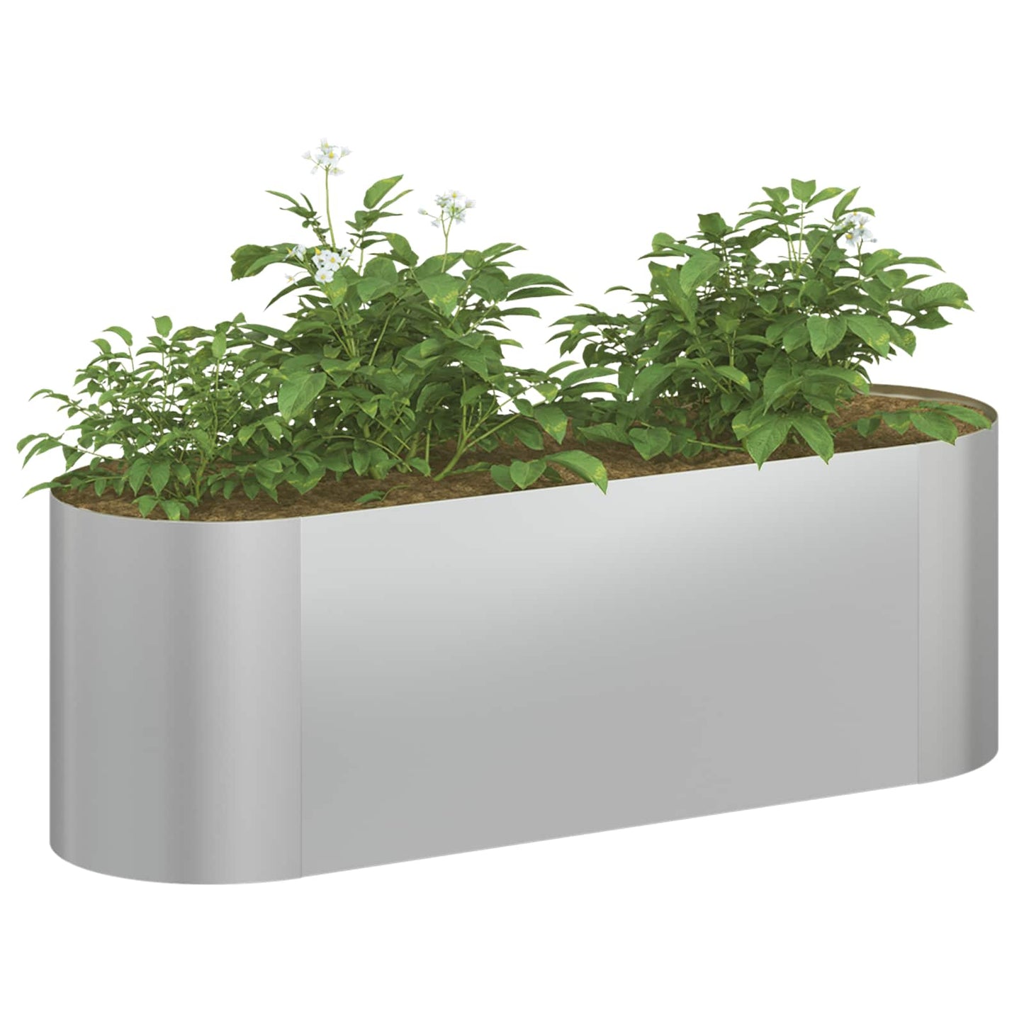 vidaXL Raised Garden Bed Galvanised Steel 120 x 40x 40 cm