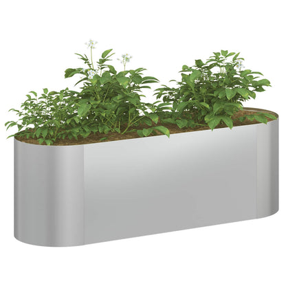 vidaXL Raised Garden Bed Galvanised Steel 120 x 40x 40 cm