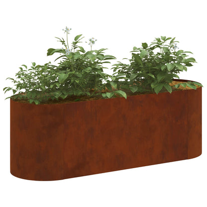 vidaXL Raised Garden Bed Weathering Steel 120 x 40x 40 cm
