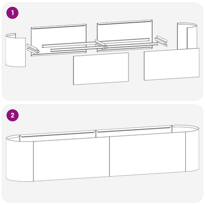 vidaXL Raised Garden Bed Black 200 x 40x 40 cm