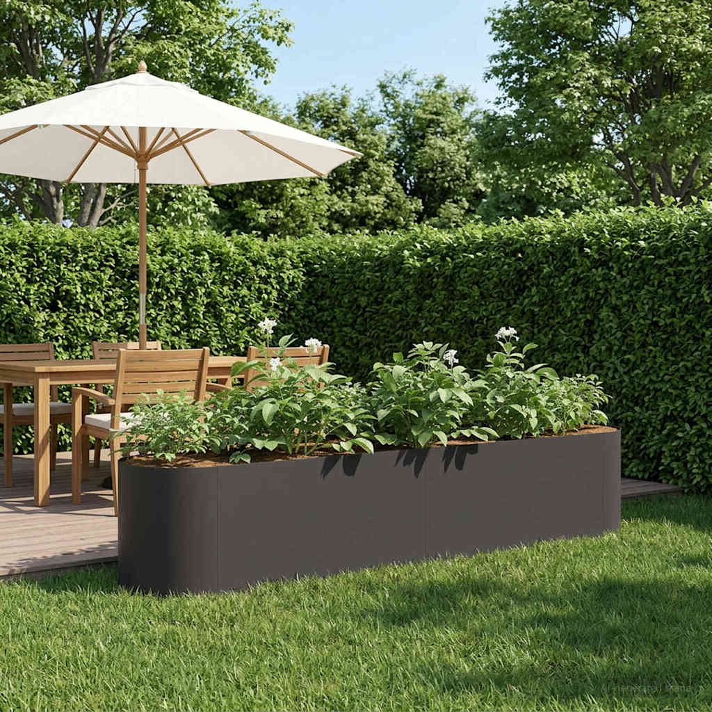 vidaXL Raised Garden Bed Black 200 x 40x 40 cm
