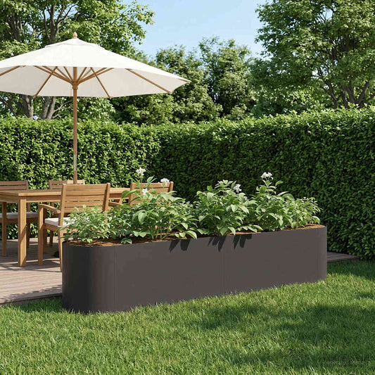 vidaXL Raised Garden Bed Black 200 x 40x 40 cm