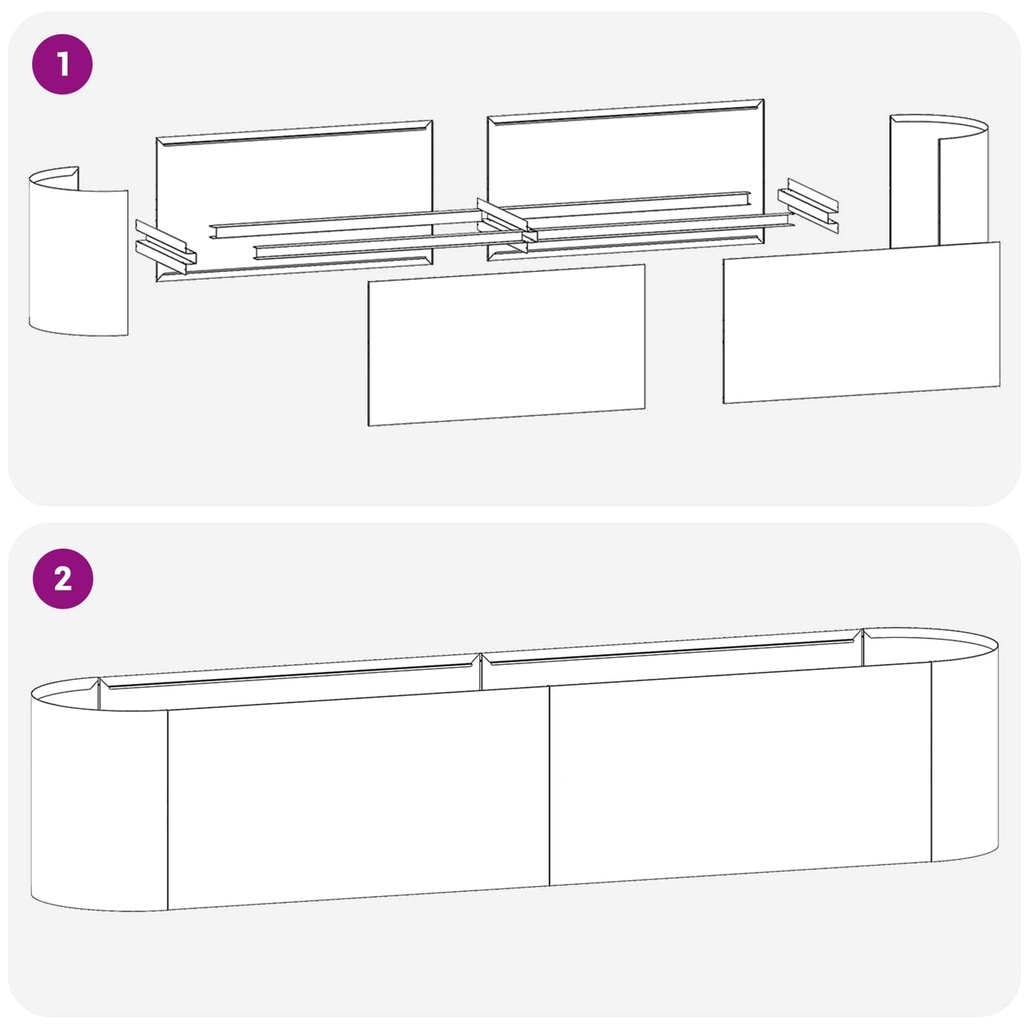 vidaXL Raised Garden Bed White 200 x 40x 40 cm