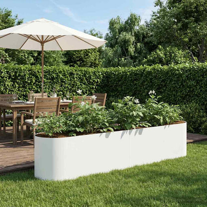 vidaXL Raised Garden Bed White 200 x 40x 40 cm