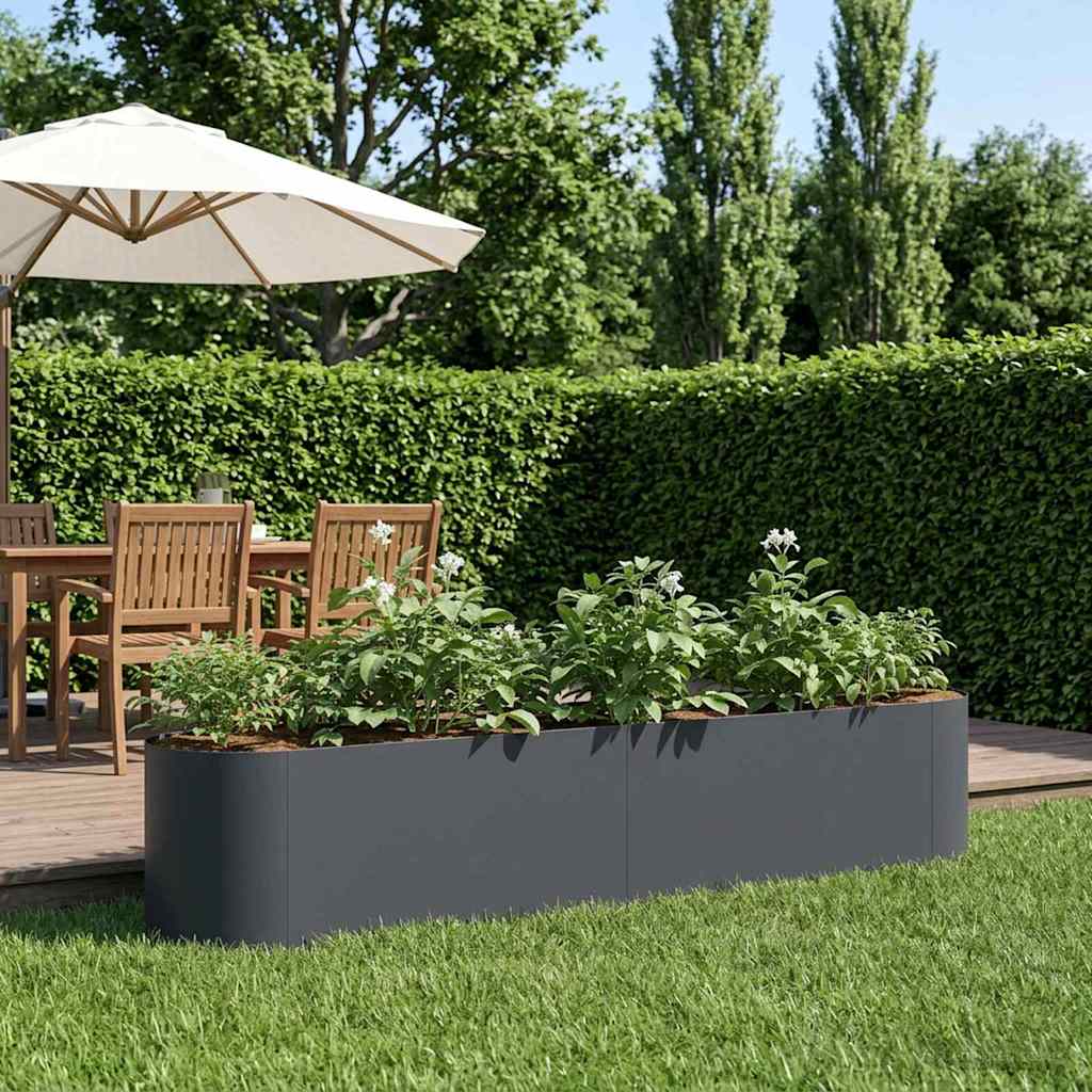vidaXL Raised Garden Bed Anthracite 200 x 40x 40 cm