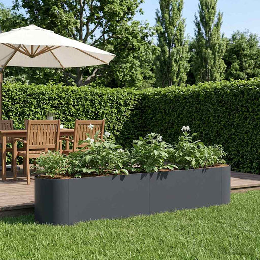 vidaXL Raised Garden Bed Anthracite 200 x 40x 40 cm