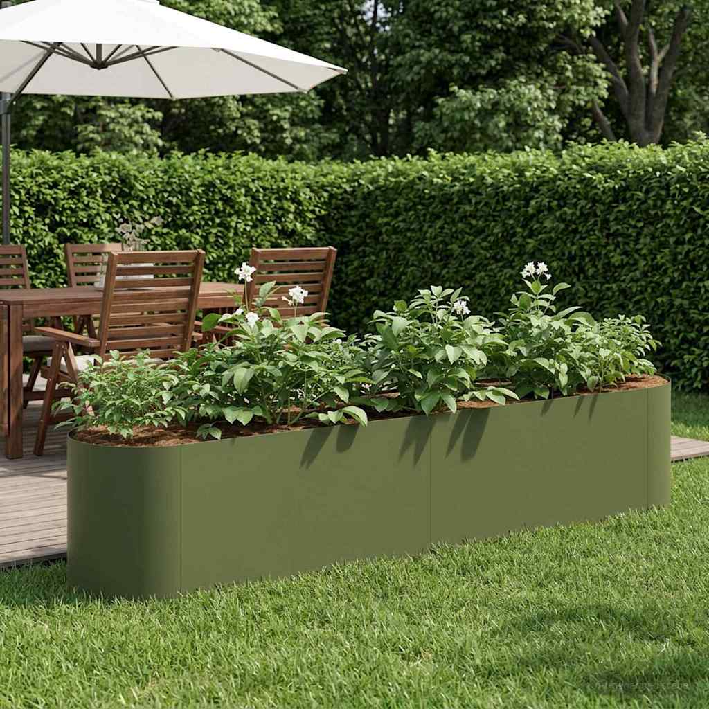vidaXL Raised Garden Bed Olive Green 200 x 40x 40 cm