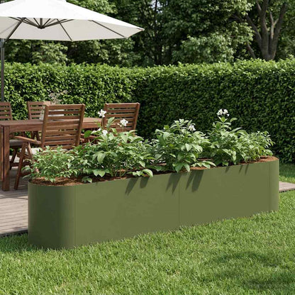 vidaXL Raised Garden Bed Olive Green 200 x 40x 40 cm