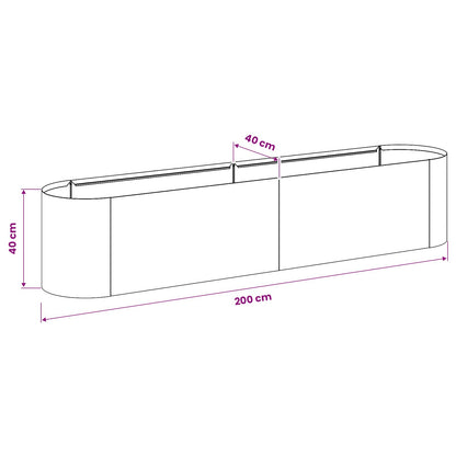 vidaXL Raised Garden Bed Olive Green 200 x 40x 40 cm