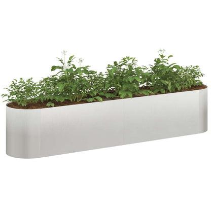 vidaXL Raised Garden Bed Stainless Steel 200 x 40x 40 cm
