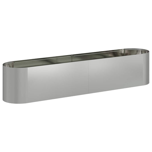 vidaXL Raised Garden Bed Galvanised Steel 200 x 40x 40 cm
