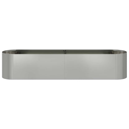 vidaXL Raised Garden Bed Galvanised Steel 200 x 40x 40 cm