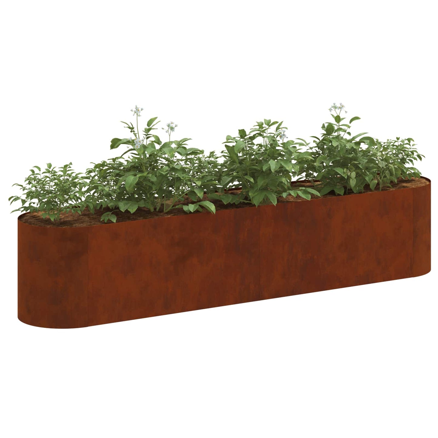vidaXL Raised Garden Bed Weathering Steel 200 x 40x 40 cm