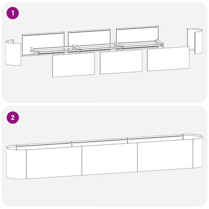 vidaXL Raised Garden Bed White 280 x 40x 40 cm