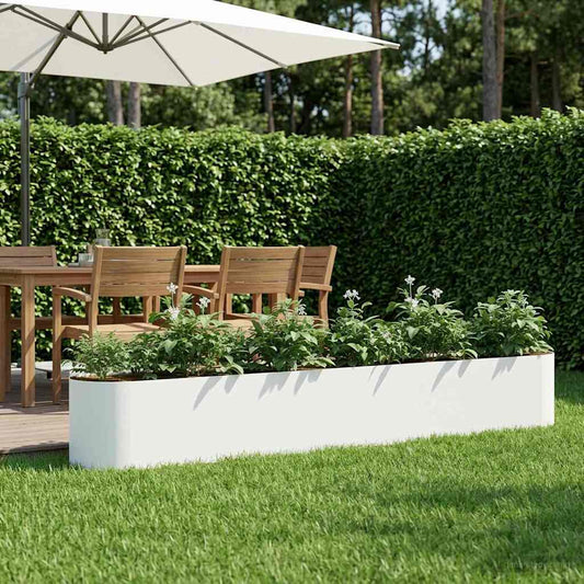 vidaXL Raised Garden Bed White 280 x 40x 40 cm