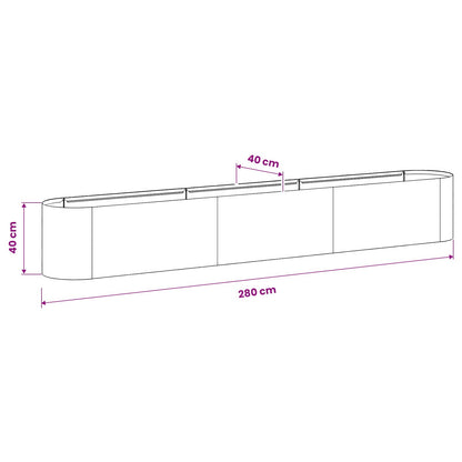 vidaXL Raised Garden Bed White 280 x 40x 40 cm