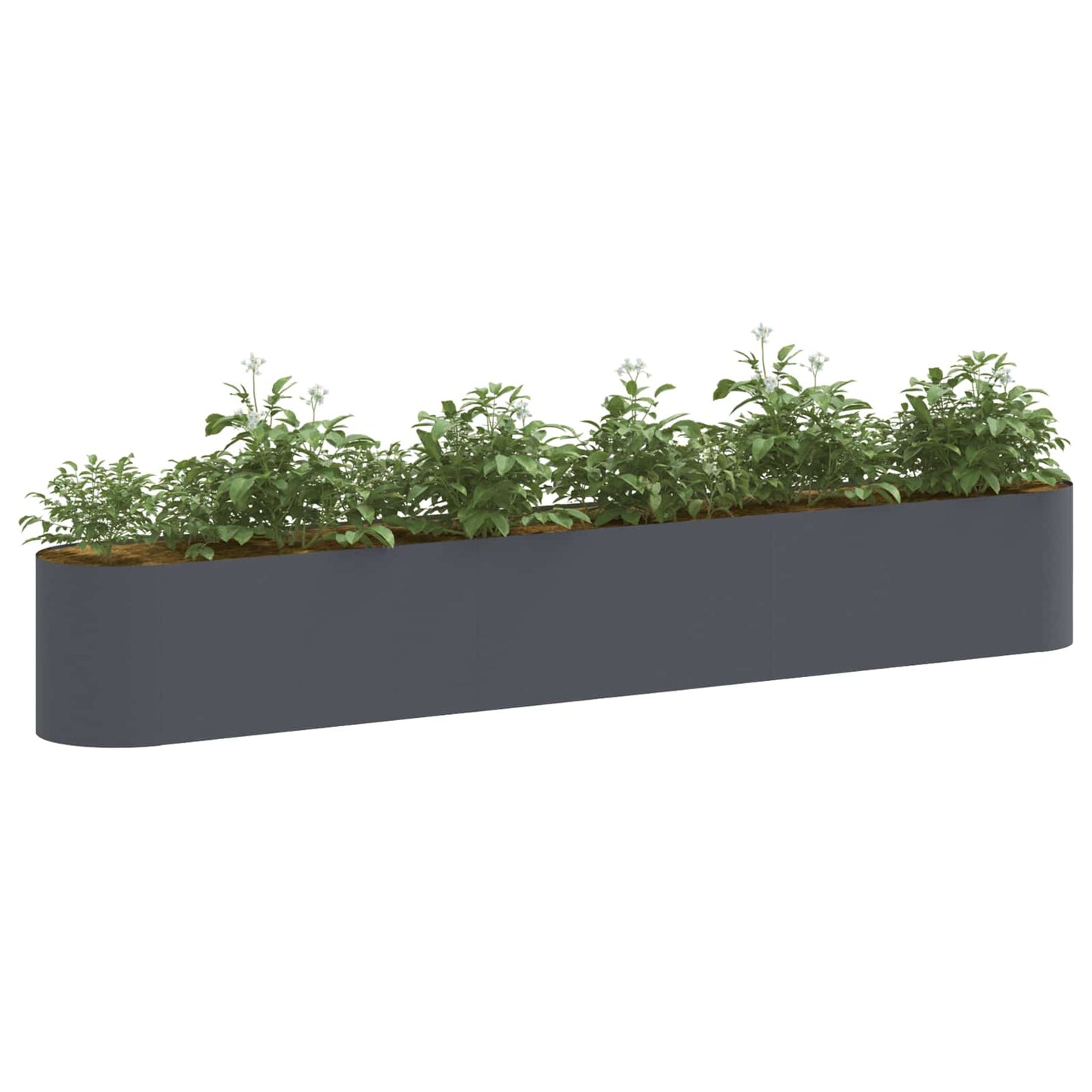 vidaXL Raised Garden Bed Anthracite 280 x 40x 40 cm