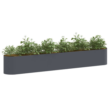 vidaXL Raised Garden Bed Anthracite 280 x 40x 40 cm