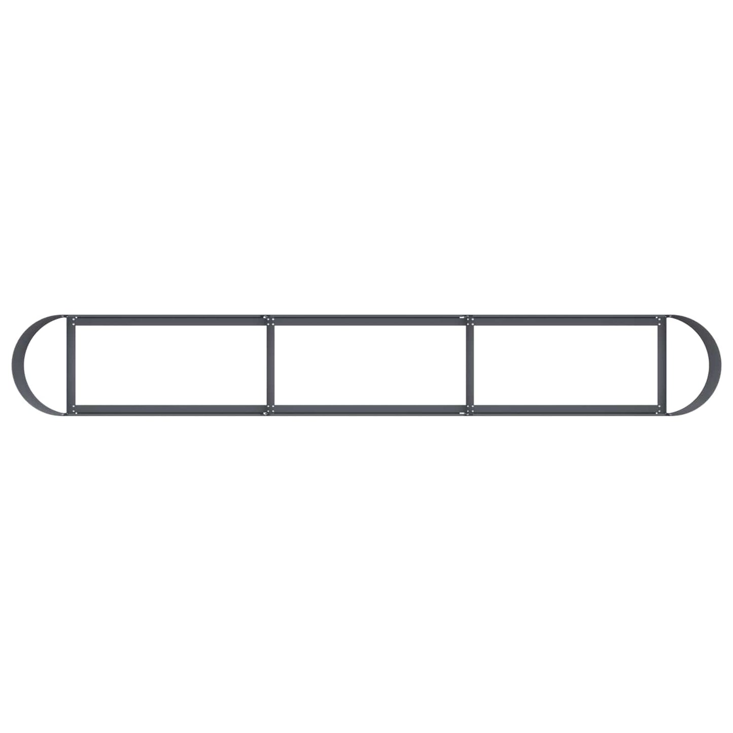 vidaXL Raised Garden Bed Anthracite 280 x 40x 40 cm