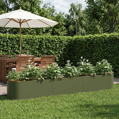 vidaXL Raised Garden Bed Olive Green 280 x 40x 40 cm